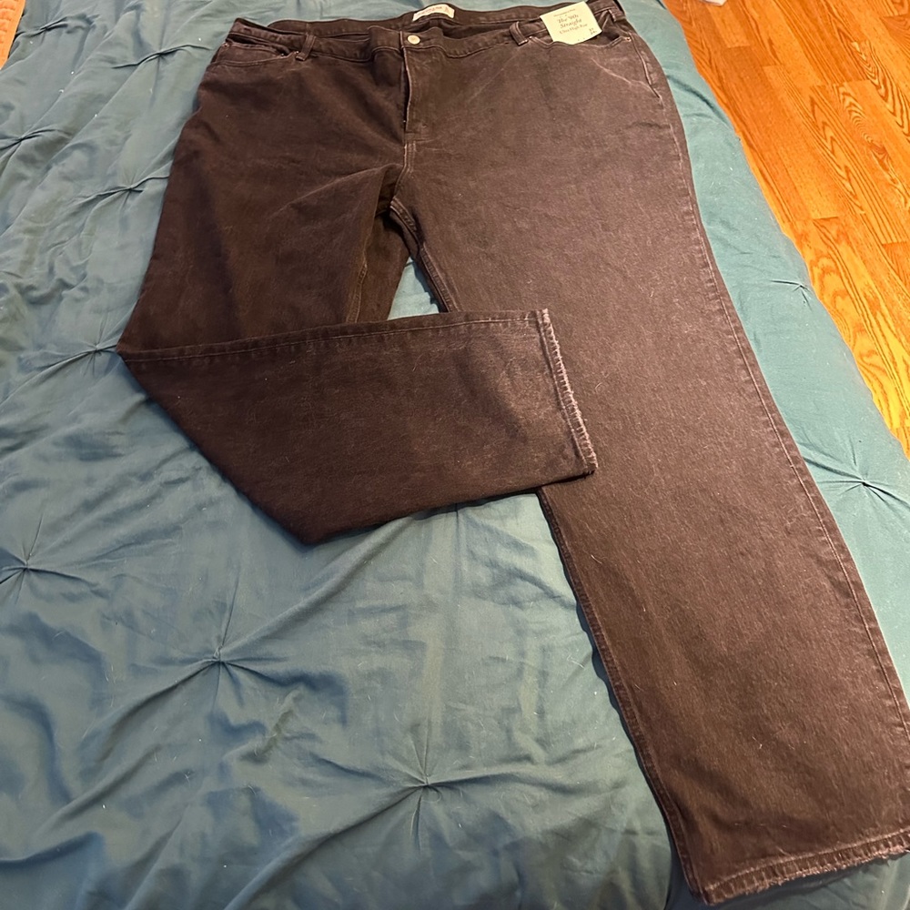 High rise straight leg jean